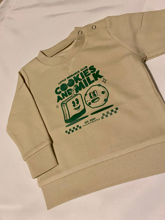 Cookies and milk sweater